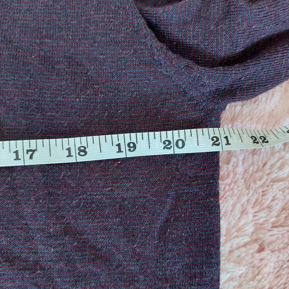 Ibex Purple Vneck Longsleeve Merino Wool Blend Sweater Size Large - Picture 8 of 10